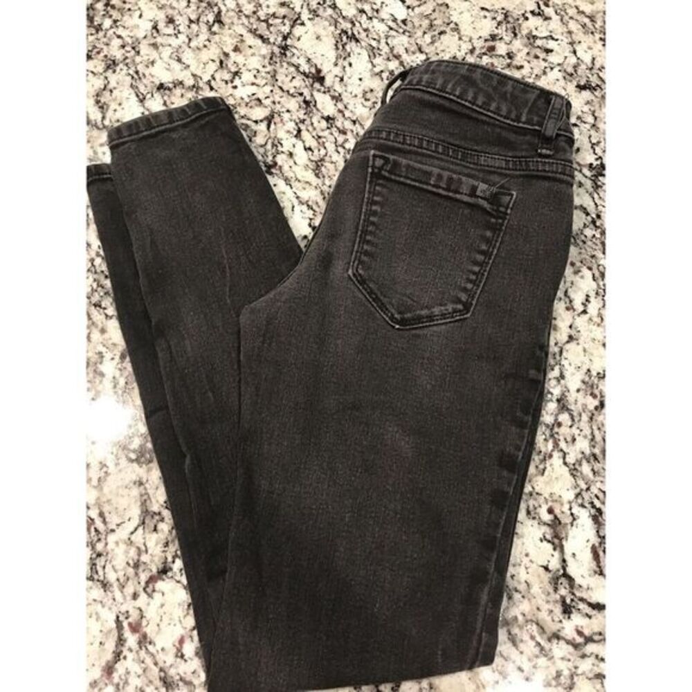 Women's SIMPLY VERA VERA WANG Skinny Mid Rise‎ Size 2R Black Jeans 26X28